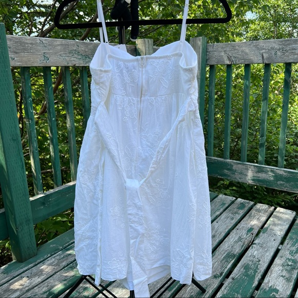 NWT White Cotton Summer Mini Dress - Picture 6 of 8